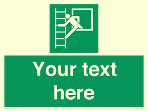 Custom Emergency Escape Ladder Sign